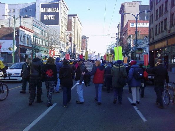 6-marching-up-to-the-vancouver-police-station