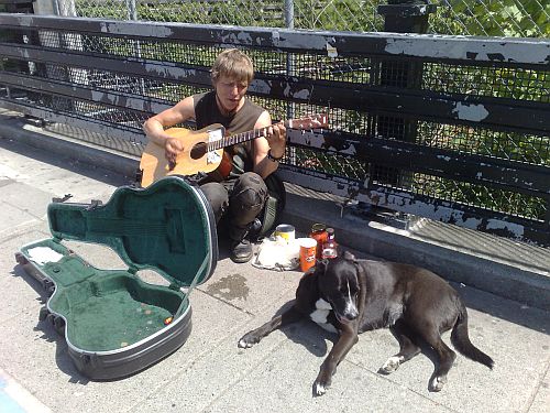 0 Blond Musician on Commercial Dr