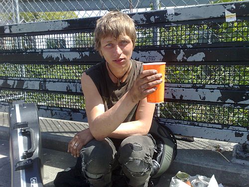 2 Blond Musician on Commercial Dr