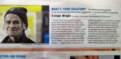 Clyde in newspaper