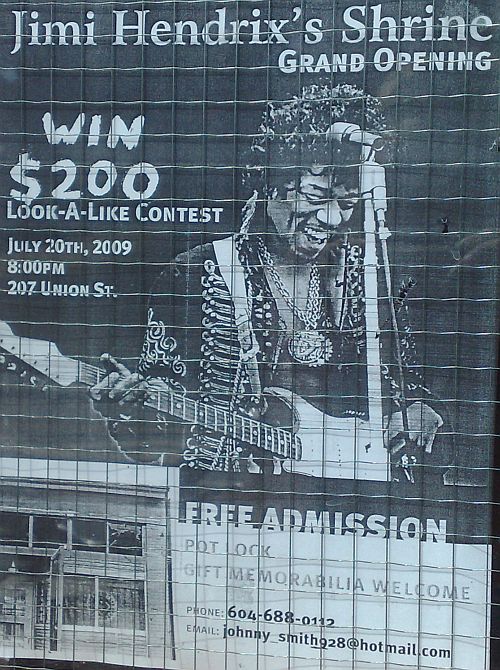Jimi Hendrix Look a like contest in Vancouver