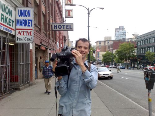 Jon Ornoy filming April Smith