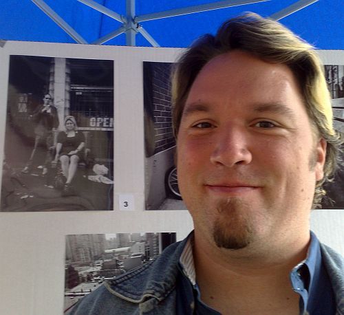 Peter Davies and his photo of RJ and April