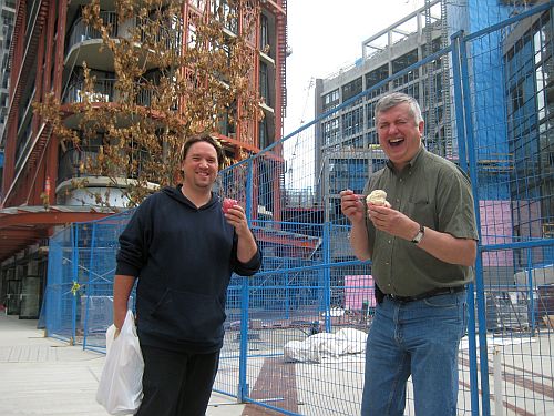 AHA MEDIA enjoying gelato at Cambie and Cordova