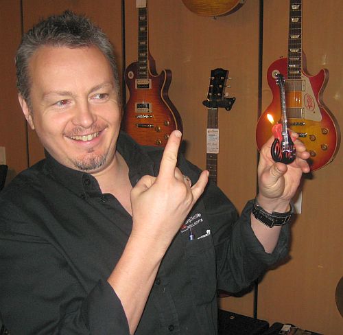 Andre with Guitar Lighter Andre with Guitar Lighter