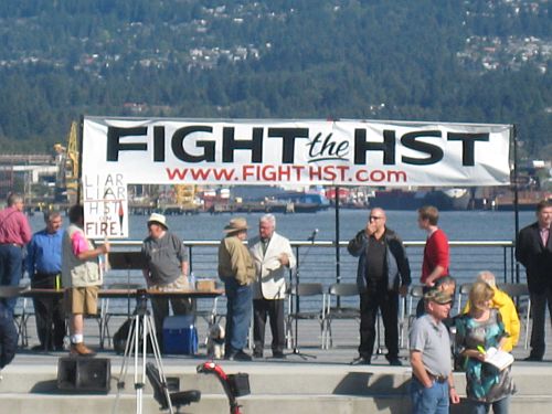 Fight HST rally Fight HST rally