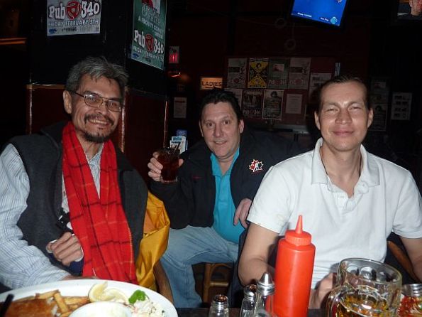 Alvin, Chef Jamie and Jim at Pub 340 in Vancouver