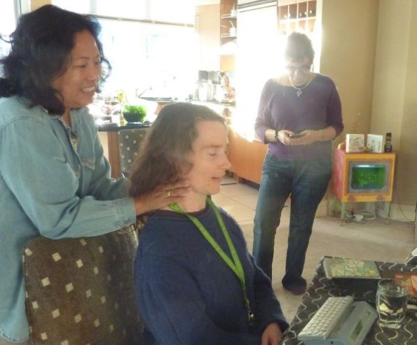 4 A.J. being treated by Maxima