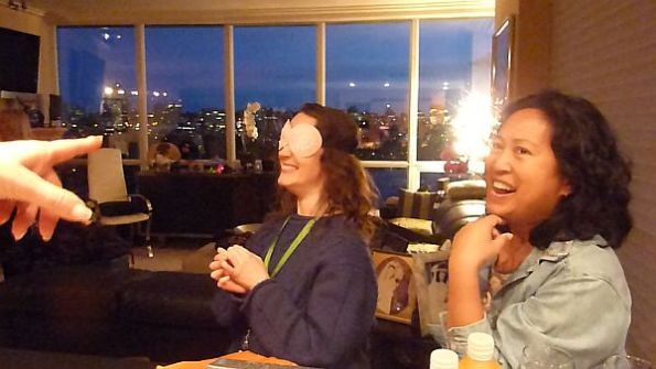 8 A.J. and her hand made eye cover from Maxima