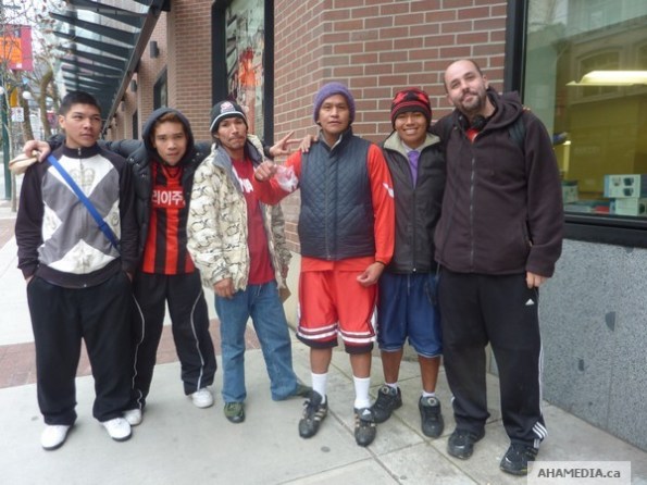 12 AHA MEDIA film Street Soccer team at First United Church in Vancouver DTES