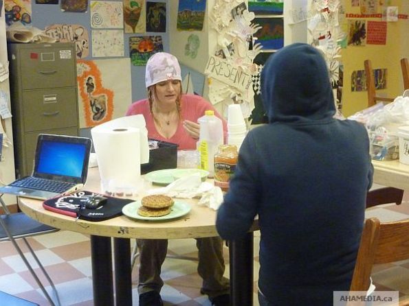 2 AHA MEDIA hears Chelsea's story in Vancouver DTES