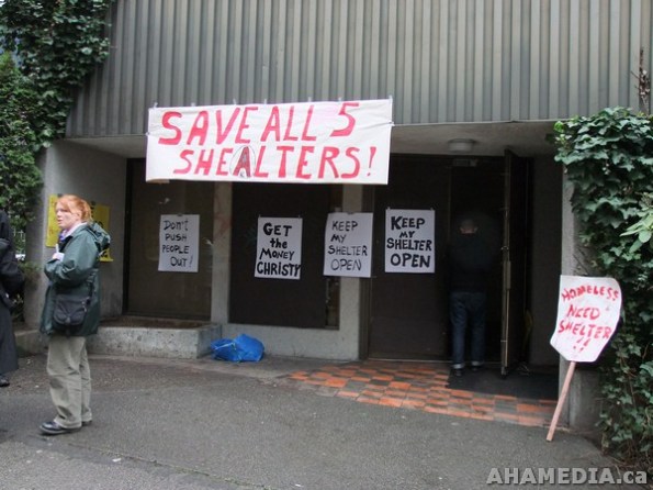 1 AHA MEDIA films Press conference at Homeless Shelter to be closed down in Vancouver