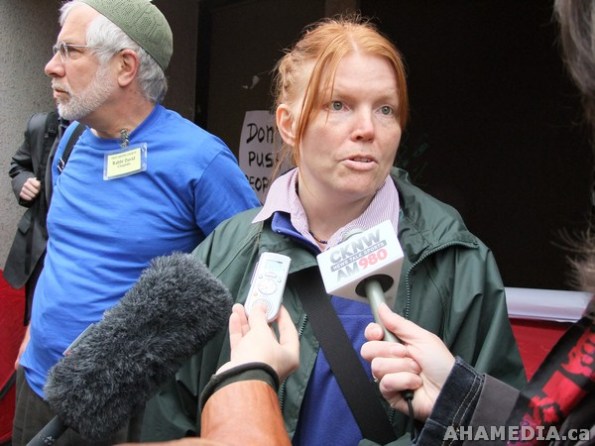 12 AHA MEDIA films Press conference at Homeless Shelter to be closed down in Vancouver