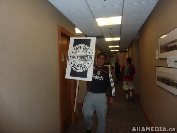 13 AHA MEDIA films Protest at Vancouver City Hall to SAVE New Fountain Shelter in DTES