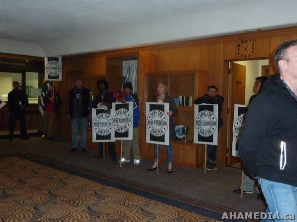 29 AHA MEDIA films Protest at Vancouver City Hall to SAVE New Fountain Shelter in DTES