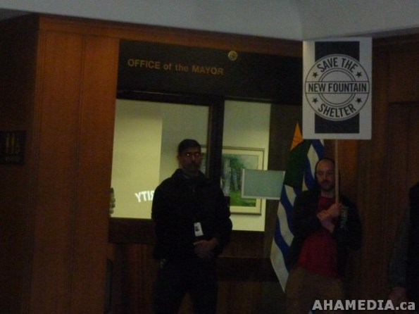 30 AHA MEDIA films Protest at Vancouver City Hall to SAVE New Fountain Shelter in DTES