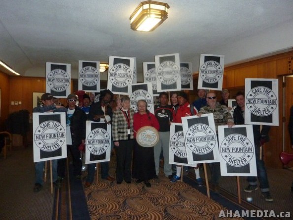 40 AHA MEDIA films Protest at Vancouver City Hall to SAVE New Fountain Shelter in DTES