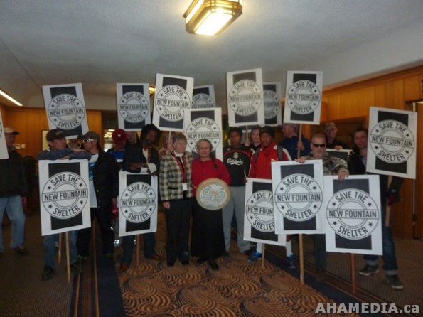 41 AHA MEDIA films Protest at Vancouver City Hall to SAVE New Fountain Shelter in DTES