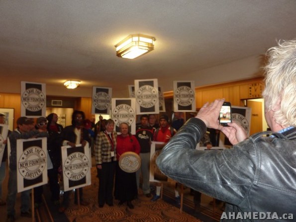 42 AHA MEDIA films Protest at Vancouver City Hall to SAVE New Fountain Shelter in DTES