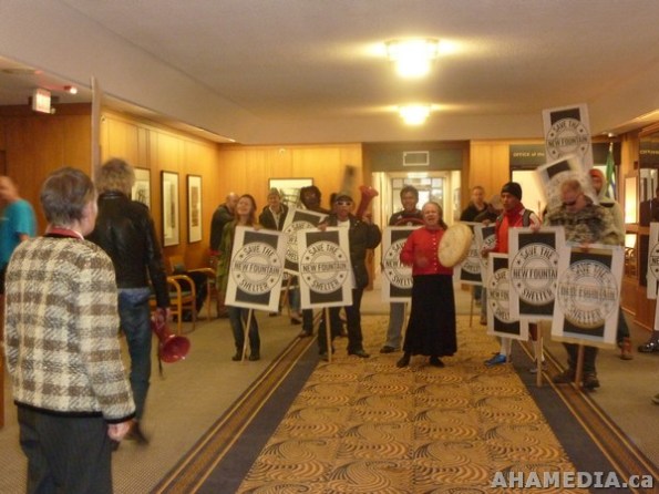 44 AHA MEDIA films Protest at Vancouver City Hall to SAVE New Fountain Shelter in DTES