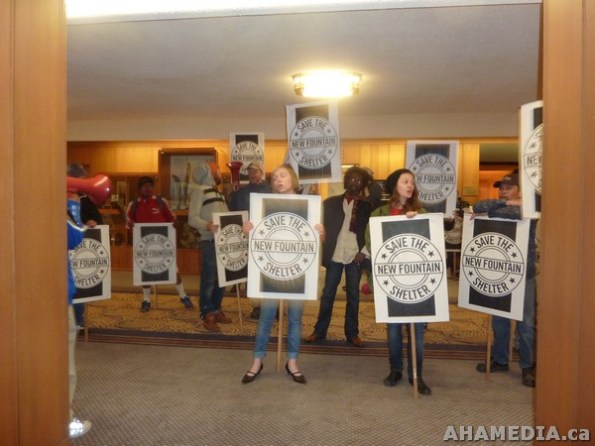 48 AHA MEDIA films Protest at Vancouver City Hall to SAVE New Fountain Shelter in DTES