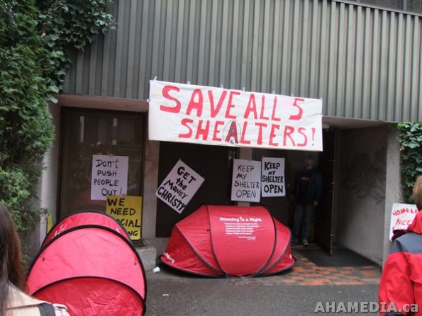 5 AHA MEDIA films Press conference at Homeless Shelter to be closed down in Vancouver