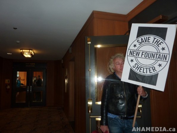 52 AHA MEDIA films Protest at Vancouver City Hall to SAVE New Fountain Shelter in DTES