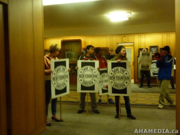 55 AHA MEDIA films Protest at Vancouver City Hall to SAVE New Fountain Shelter in DTES