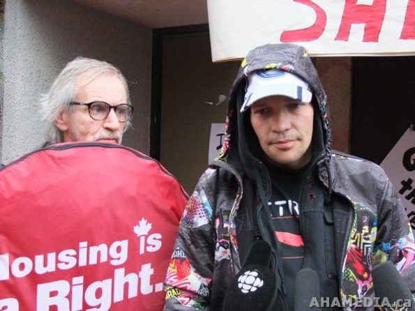 6 AHA MEDIA films Press conference at Homeless Shelter to be closed down in Vancouver