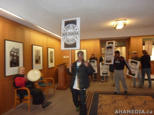 7 AHA MEDIA films Protest at Vancouver City Hall to SAVE New Fountain Shelter in DTES