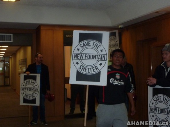 75 AHA MEDIA films Protest at Vancouver City Hall to SAVE New Fountain Shelter in DTES