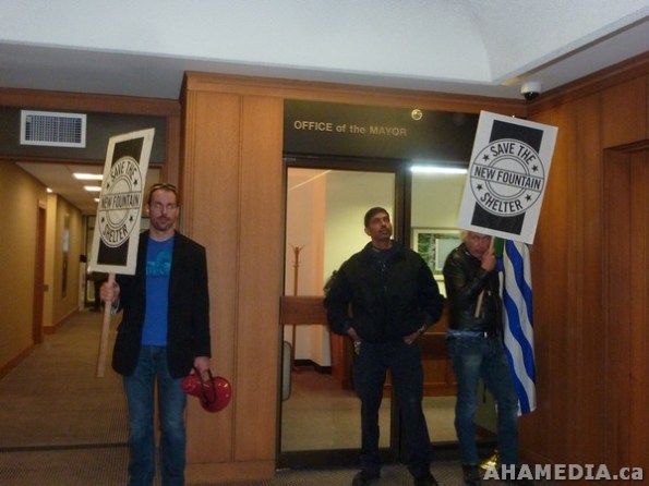 78 AHA MEDIA films Protest at Vancouver City Hall to SAVE New Fountain Shelter in DTES