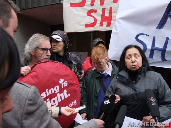 8 AHA MEDIA films Press conference at Homeless Shelter to be closed down in Vancouver