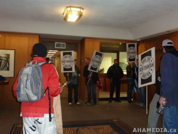 81 AHA MEDIA films Protest at Vancouver City Hall to SAVE New Fountain Shelter in DTES