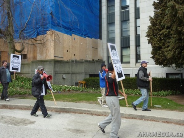 91 AHA MEDIA films Protest at Vancouver City Hall to SAVE New Fountain Shelter in DTES