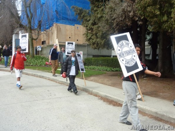 92 AHA MEDIA films Protest at Vancouver City Hall to SAVE New Fountain Shelter in DTES