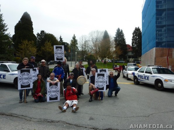 96 AHA MEDIA films Protest at Vancouver City Hall to SAVE New Fountain Shelter in DTES