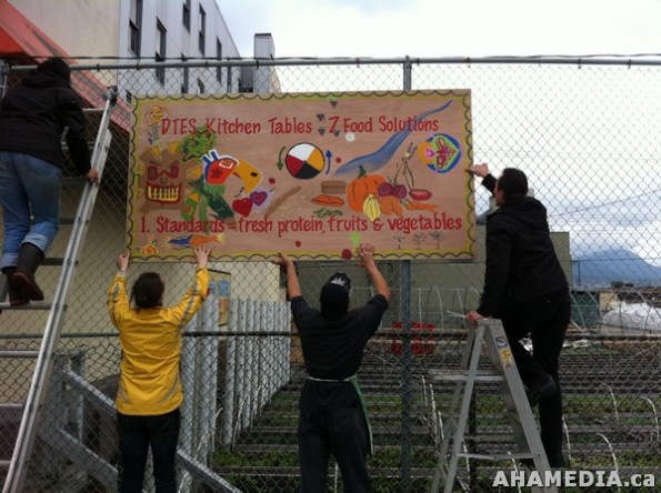 10 AHA MEDIA filmed DTES NH Right to Food Murals going up