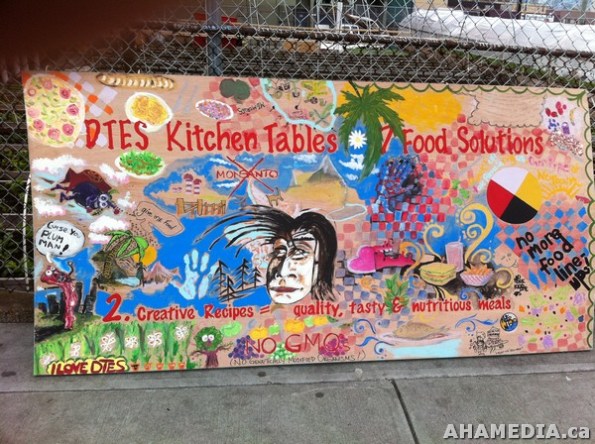 2 AHA MEDIA filmed DTES NH Right to Food Murals going up
