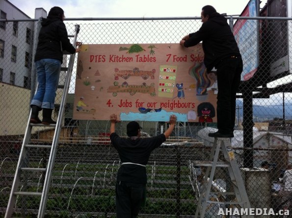 30 AHA MEDIA filmed DTES NH Right to Food Murals going up
