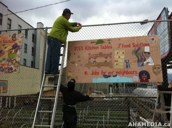 31 AHA MEDIA filmed DTES NH Right to Food Murals going up
