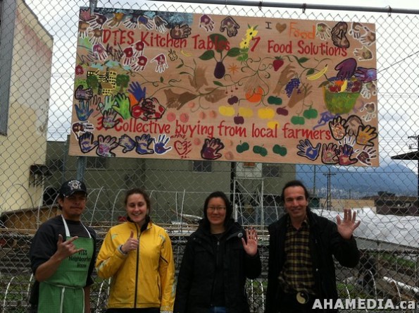 47 AHA MEDIA filmed DTES NH Right to Food Murals going up