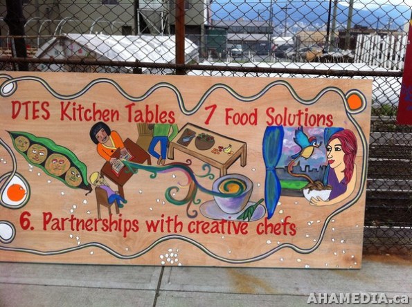 8 AHA MEDIA filmed DTES NH Right to Food Murals going up