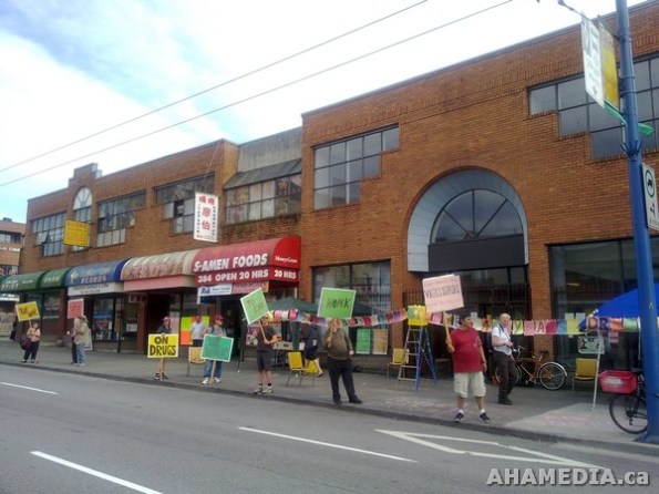 1 AHA MEDIA films VANDU protest of 40 years Drug War Misery in Vancouver DTES
