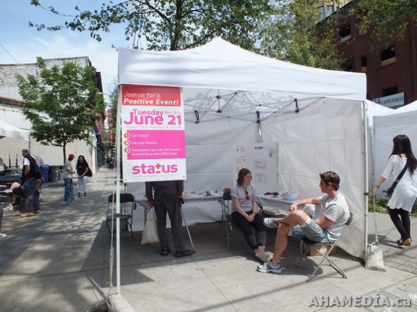 15 AHA MEDIA films HIV testing event at Pigeon Park in Vancouver DTES