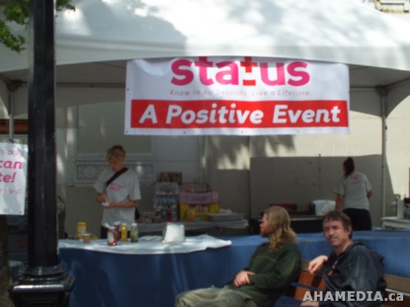 21 AHA MEDIA films HIV testing event at Pigeon Park in Vancouver DTES