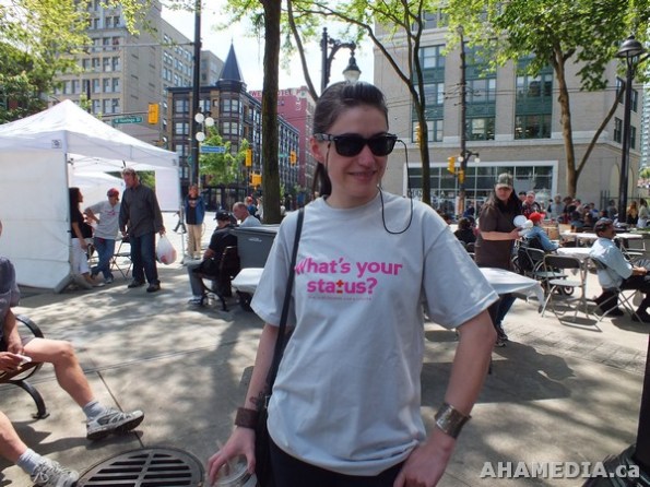 22 AHA MEDIA films HIV testing event at Pigeon Park in Vancouver DTES