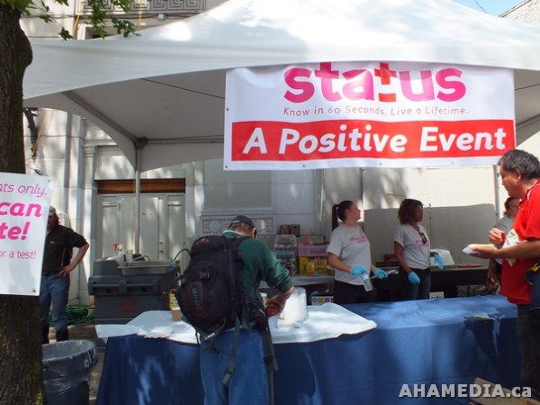 23 AHA MEDIA films HIV testing event at Pigeon Park in Vancouver DTES