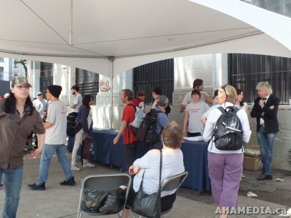 25 AHA MEDIA films HIV testing event at Pigeon Park in Vancouver DTES