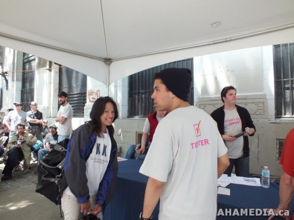 26 AHA MEDIA films HIV testing event at Pigeon Park in Vancouver DTES